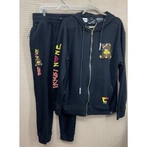 Civilized Trust None Hoodies & Jogger Pants Set In Black Streetwear Men Size XL